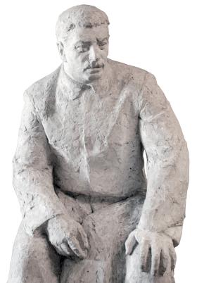 Rzeźba Józefa Stalina przechowywana w Galerii Sztuki Socrealizmu w Kozłówce