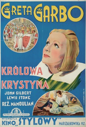 Współczesny mit Grety Garbo i jej rola w filmie o szwedzkiej królowej Krystynie, także zdeklarowanej lesbijce. Jerzy Hryniewiecki, Krolowa Krystyna - plakat do filmu.