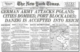 Artykuł o ataku Niemiec na Polskę z 1 września 1939 r.