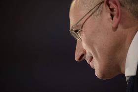 Michaił Chodorkowski na pierwszej po uwolnieniu konferencji prasowej. 22 grudnia 2013 r.