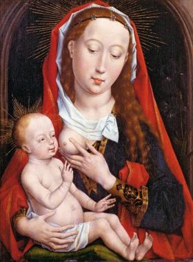 „Madonna z Dzieciątkiem” - obraz z pracowni Rogiera van der Weydena, ok. 1460 r.