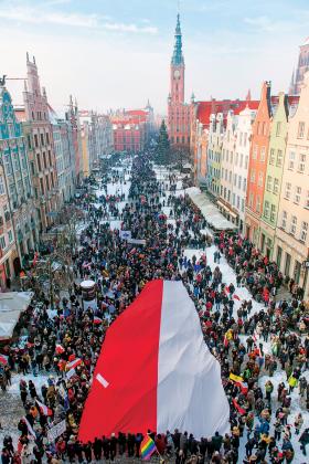 Demonstracje KOD pod hasłem „W obronie twojej wolności” w Gdańsku.