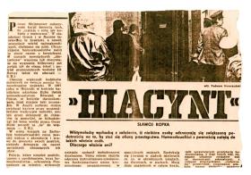 Tygodnik „W Służbie Narodu” pisze o akcji Hiacynt, 1986 r.