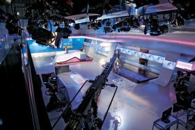 Nowoczesne studio Polsat News.