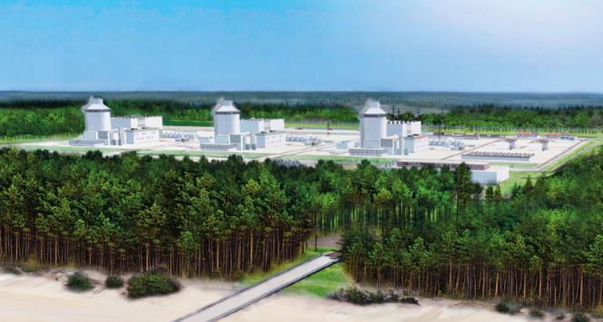 Wizualizacja elektrowni jądrowej w Lubiatowie-Kopalinie