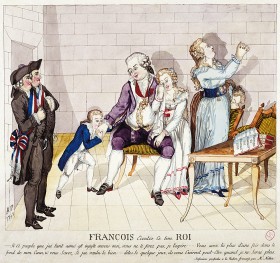 Ostatnie chwile Ludwika XVI przed drogą na szafot - pożegnanie z rodziną.