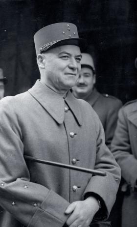 Gen. Alphonse Pierre Juin, dowódca Francuskiego Korpusu Ekspedycyjnego w kampanii włoskiej