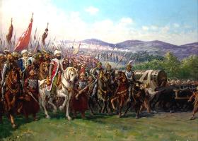 Armia Mehmeda II w drodze pod mury Konstantynopola. Malował Fausto Zonaro, 1903 r.
