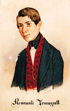 Romuald Traugutt w latach młodości; portret z XIX w.