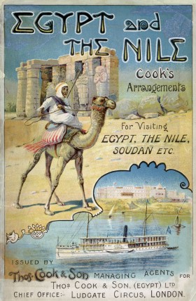 Ulotka reklamująca wycieczki Thomasa Cooka do Egiptu, Sudanu oraz wzdłuż Nilu, rok 1910.