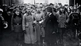 Józef Piłsudski w Warszawie, 1916 r.