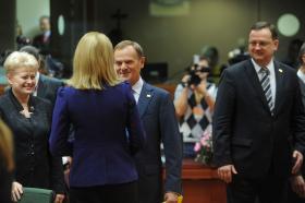 Donald Tusk na jednym ze szczytów unijnych (jeszcze jako premier)