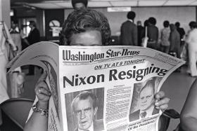 „Washington Star-News” informuje o rezygnacji prezydenta, 8 sierpnia 1974 r.