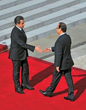 Nicolas Sarkozy i Francois Hollande. Dziś wygrałaby z nimi ta trzecia: Marine Le Pen.