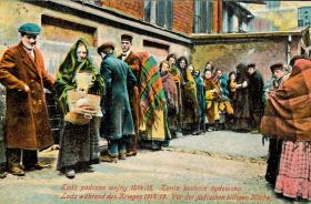 Tania kuchnia żydowska w Łodzi; karta pocztowa z 1916 r.