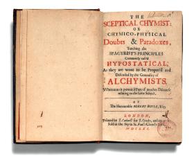 „Sceptyczny chemik”, pionierskie dzieło Roberta Boyle’a, brytyjskiego fizyka i chemika pochodzenia irlandzkiego, 1661 r.