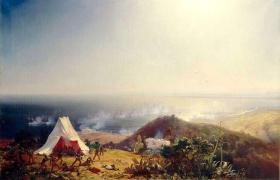 Wojska francuskie atkują Algier, 1830 r. Malował Theodore Gudin.