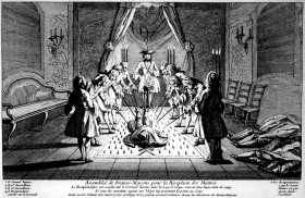 Ceremonia inicjacji w Loży Francuskiej, XVIII w.