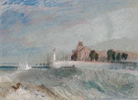 Quillebeuf, w Roczną podróż Turnera, z serii „Krajobraz rzek Europy”, 1834