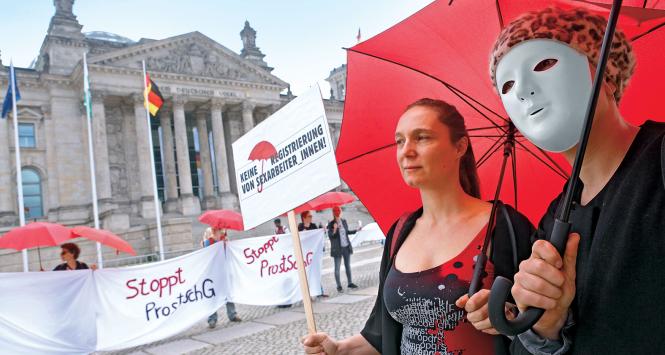 Berliński protest przeciw przemocy seksualnej oraz rejestrowaniu przez państwo prostytutek