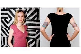Karolina Szumska, asystentka prezesa korporacji. Tatuaże nie przeszkadzają jej w pracy, choć często nie wypada, by nosiła krótki rękaw.