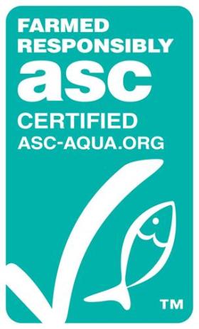 Logo certyfikatu ASC (Aquaculture Stewardship Council)