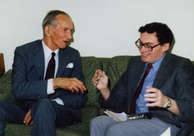 Spotkanie z Janem Karskim w 1991 roku.