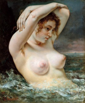 Kobieta w kąpieli, Courbet.