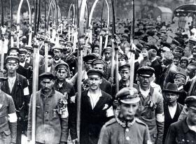 Polscy ochotnicy w drodze na front wojny z bolszewikami, lato 1920 r.