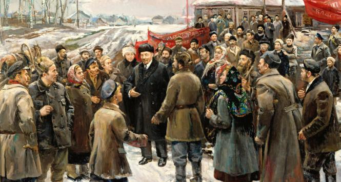 Lenin we wsi Kaszino, obraz propagandowy
Dmitrija Nalbandiana z 1920 r.