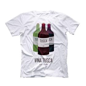 Bluzka z internetowym memem proponującym nową markę wina - Tusca