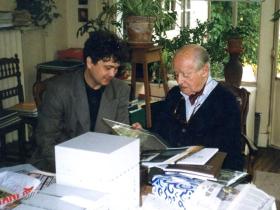 Jerzy Giedroyc i Andrzej Peciak, Maisons-Laffitte, 1995 r.