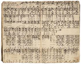 Zapis jednej z kantat Buxtehudego