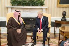 Saudyjski książę Mohammed i Donald Trump