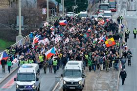 Antyislamska demonstracja w Pradze była nieliczna, ale zwróciła uwagę mediów.
