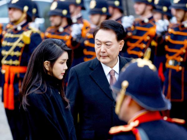 Wizyta prezydenta Korei Płd. Yoon Suk-yeol z żoną, grudzień 2023 r.