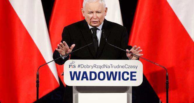 Jarosław Kaczyński w Wadowicach, 12 listopada 2022 r.