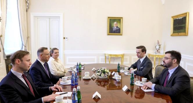 Krzysztof Bosak spotkał się z prezydentem Andrzejem Dudą