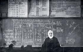 Lord Kelvin przygotowuje swój ostatni wykład, 1899 r. Rok później uznał, że „w fizyce nie ma już nic nowego do odkrycia”.