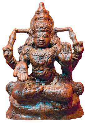 Metalowa figurka Wisznu z Kerali