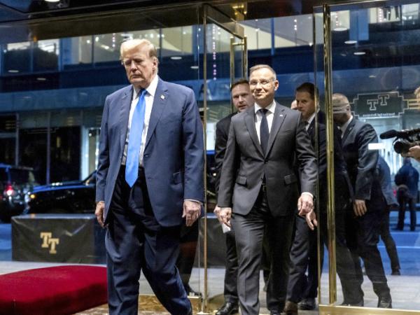 Spotkanie Donalda Trumpa z Andrzejem Dudą w Trump Tower w Nowym Jorku, 17 kwietnia 2024 r.