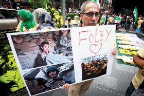 Nowy Jork. Manifestacja solidarności z Jamesem Foleyem.