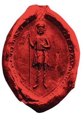 Pieczęć z wizerunkiem saskiego margrabiego Gerona, który w początkach II poł. X w. zarządzał wschodnimi terenami Niemiec i zagrażał polityce Mieszka I.