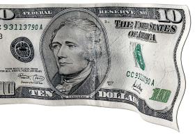 Podobizna Alexandra Hamiltona na banknocie 10-dolarowym