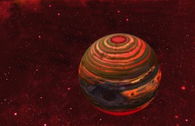 Burza na brązowym karle 2MASS 2139. Brązowe karły to nieudane gwiazdy (poniżej 8 proc masy Słońca), zbyt małe, by mogły w nich zachodzić reakcje przemniany wodoru w hel. Coś między najwiekszymi planetami a najmniejszymi gwiazdami.