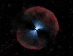 ULAS J1120-0641. Najdlasza tzw. masywna czarna dziura (miliard Słońc). Powstała, gdy wszechświat liczył dopiero 770 mln lat. Dzisiaj wszechświat liczy 14,5 miliarda lat. Jak mogła powstać tak wcześnie? Widziana jako kwazar (obiekt gwiazdopodobny).