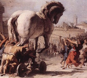 Koń trojański, malował Giovanni Domenico Tiepolo