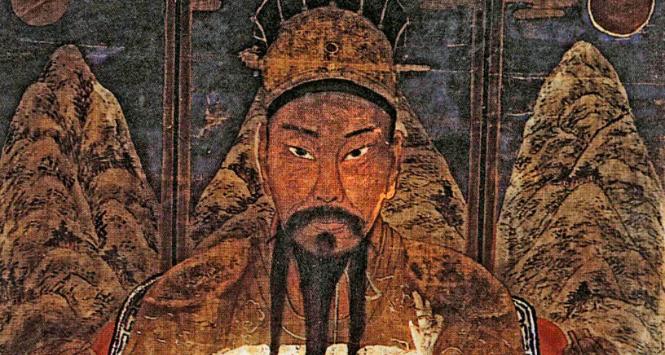 Dangun, legendarny praojciec Koreańczyków i założyciel przedhistorycznego królestwa Gojoseon w 2333 r. p.n.e.; ilustracja z XIX w.