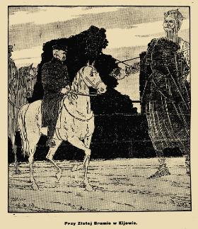 Grafika opublikowana na okładce czasopisma „Mucha” 14 maja 1920, przedstawiająca Marszałka Józefa Piłsudskiego.