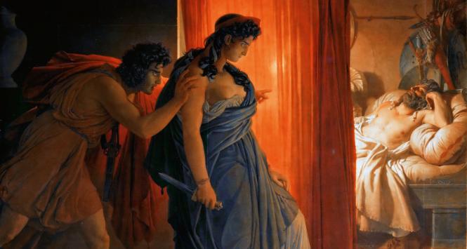 Klitajmestra zamordowała swego męża Agamemnona nie tylko za to, że zgodził się złożyć w ofierze Artemidzie ich córkę Ifigenię, ale także dlatego, że był po prostu chamem i gwałcicielem.